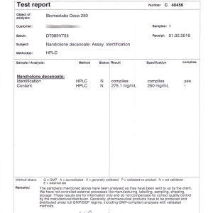 Biomex Labs Deca 250 (Batch D7089V754)