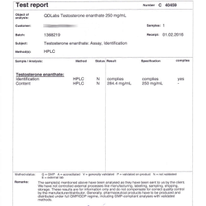 QD Labs Enanthate 250 (Batch 1368219)