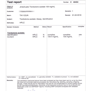 Jintani Tren Acetate 100 (Batch TA1122JN)