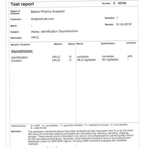 Balkan Pharma Anapolon lab report (April 27, 2016)