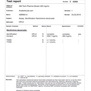 AM Tech Pharma Decam lab report (June 15, 2016)