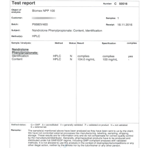 Biomex NPP100 (Batch P66808V400)