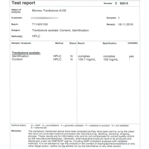 Biomex Tren A100 (Batch T1140V100)