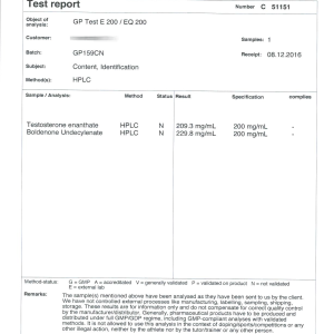 GP Test E/EQ mix (Batch GP159CN)