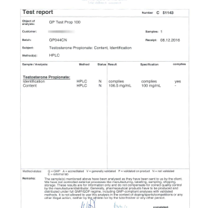 GP Test Prop 100 (Batch GP044CN)