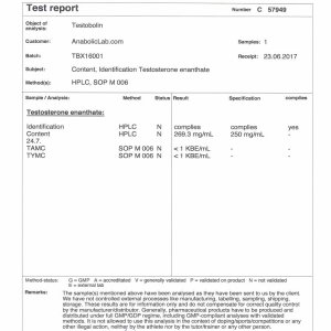 Alpha Pharma Testobolin lab report (July 24, 2017)