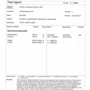 Shree Venkatesh Rolon 200 lab report (July 28, 2017)