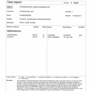 Pharmacom Labs Dianabolos lab report (September 13, 2017)