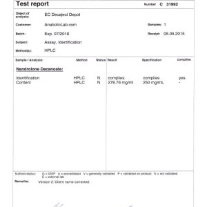 EuroChem Decaject Depot lab report (June 2, 2015)