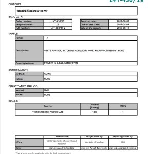 Lab4Tox Testosterone Prop-20190822