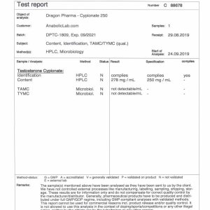 Dragon Pharma Cypionat 250 lab report