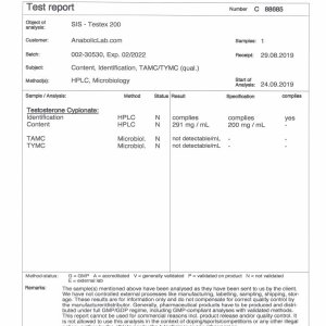 SIS Laboratories Testex 200 lab report