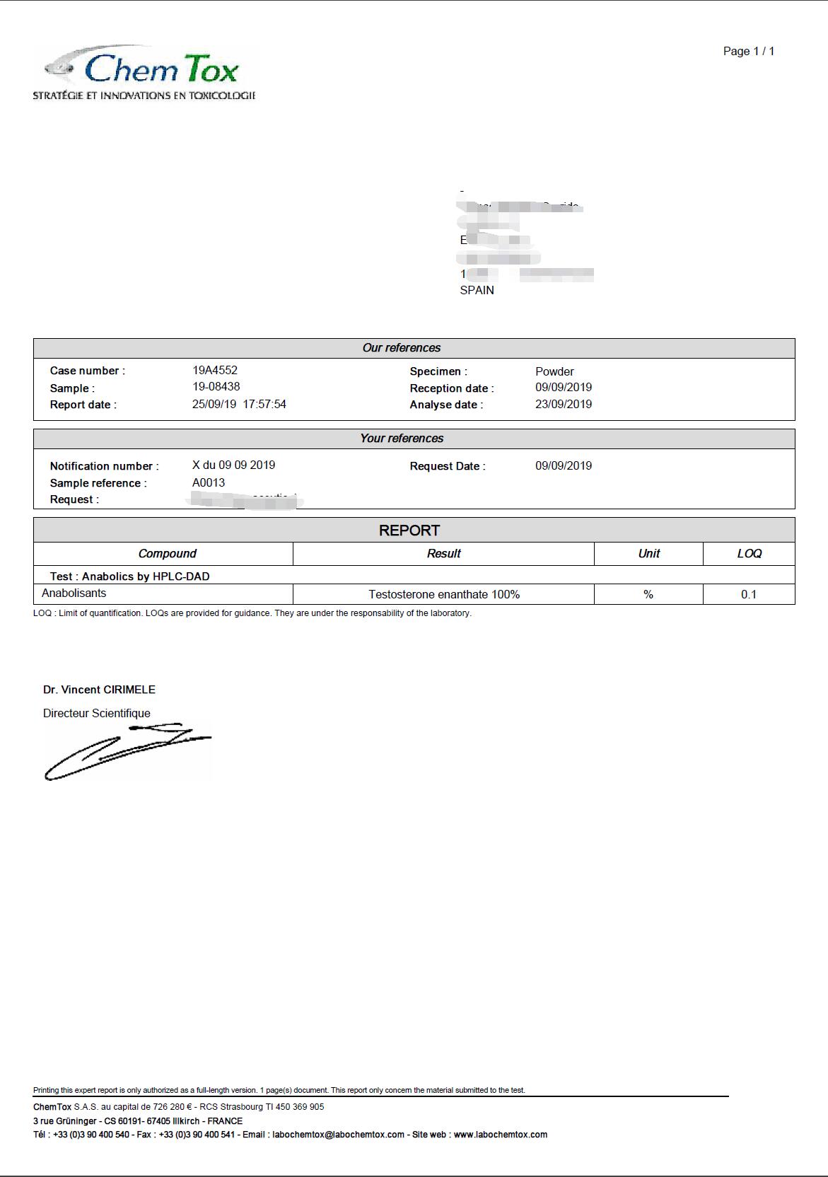 Chemtox-20190926-Test E Purity 100%