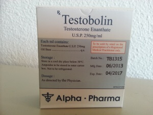 Alpha Pharma Testobolin testosterone enanthate (box, reverse)