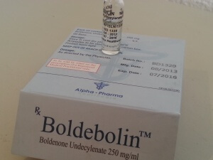 Alpha Pharma Boldebolin (boldenone undecylenate) - box and vial