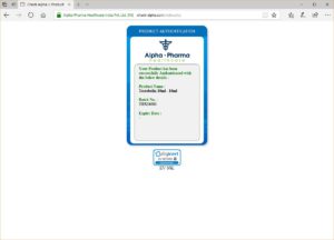 Alpha Pharma Testobolin authenticity code verified