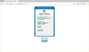 Alpha Pharma Rexogin authentication page