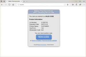 Balkan Pharmaceuticals Sustamed verification