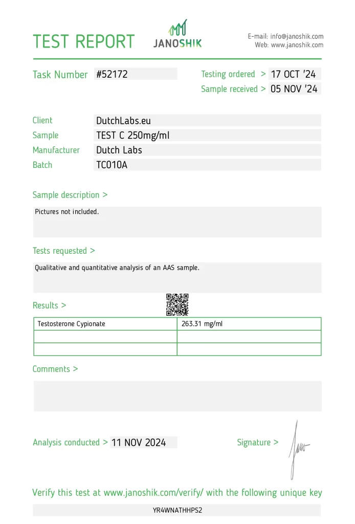 Dutch Labs Test C Lab Test